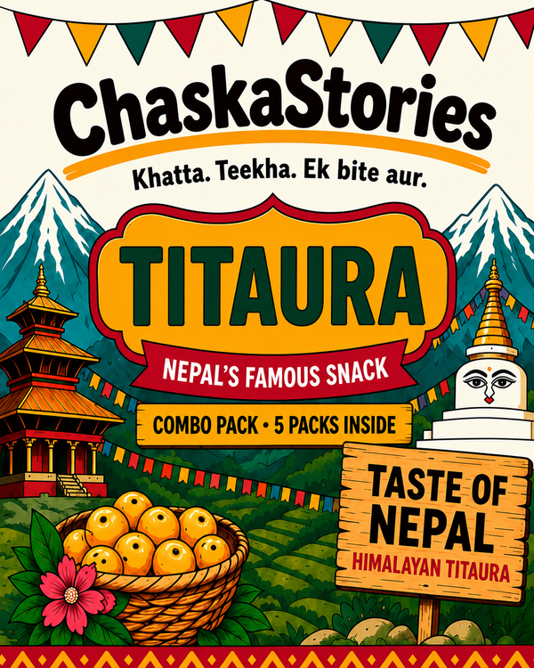 Titaura Nepali Combo Pack of 6 | Piro Masala , Chatpata & Sweety & Salty Titora