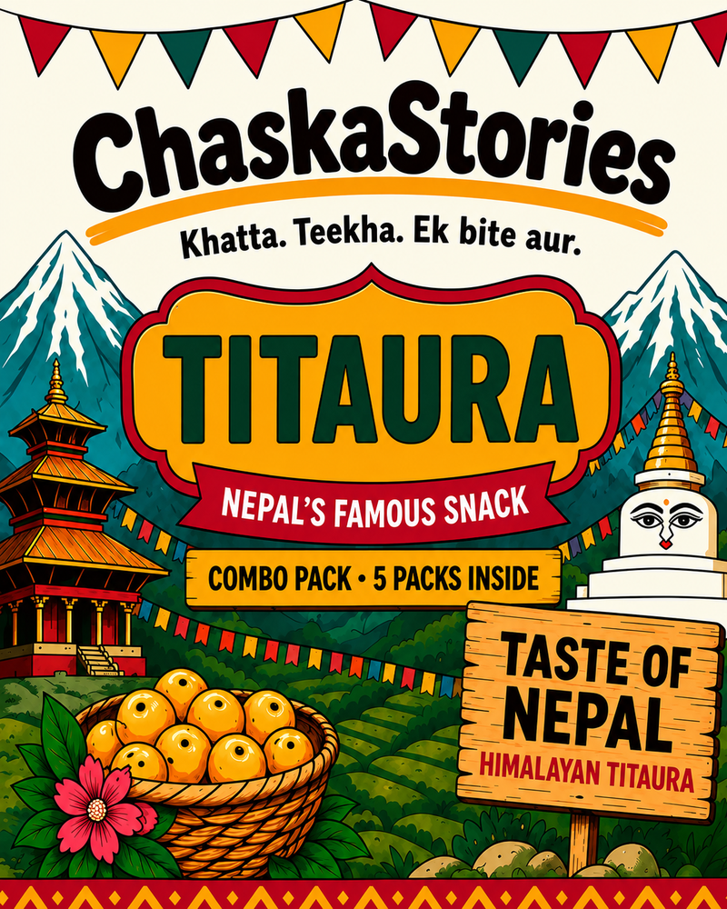Titaura Nepali Combo Pack of 6 | Piro Masala , Chatpata & Sweety & Salty Titora