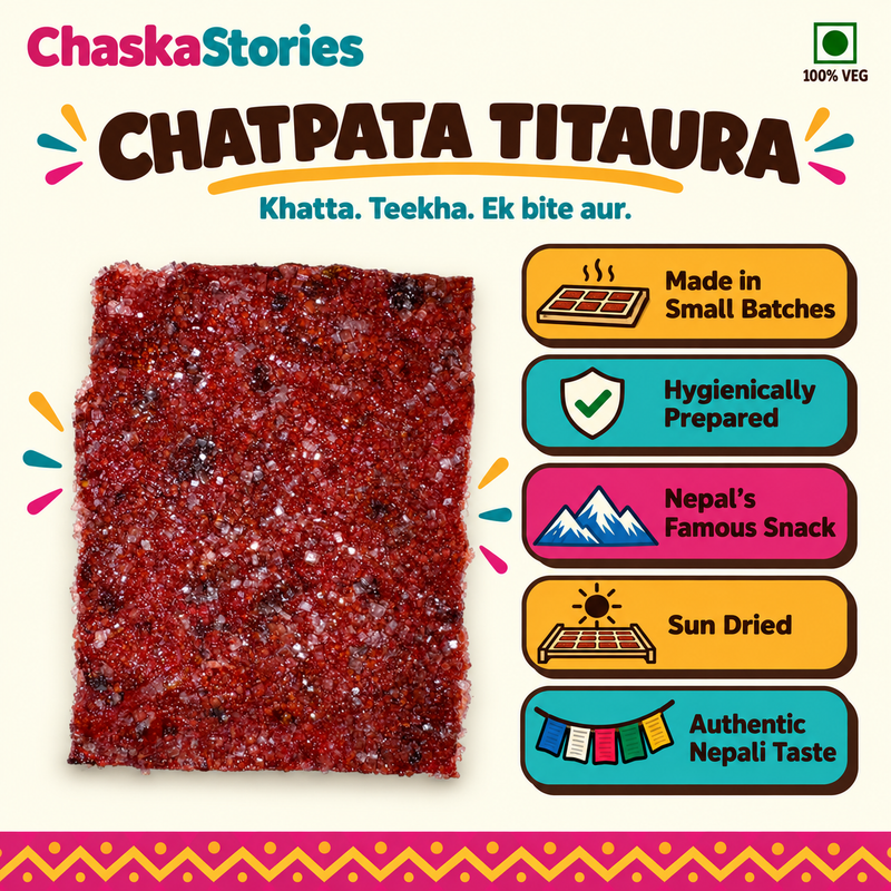 Titaura Nepali Combo Pack of 6 | Piro Masala , Chatpata & Sweety & Salty Titora