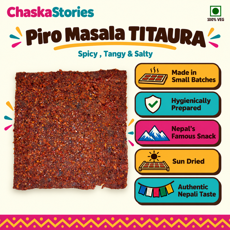 Titaura Nepali Combo Pack of 6 | Piro Masala , Chatpata & Sweety & Salty Titora