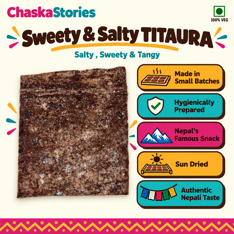 Titaura Nepali Combo Pack of 6 | Piro Masala , Chatpata & Sweety & Salty Titora
