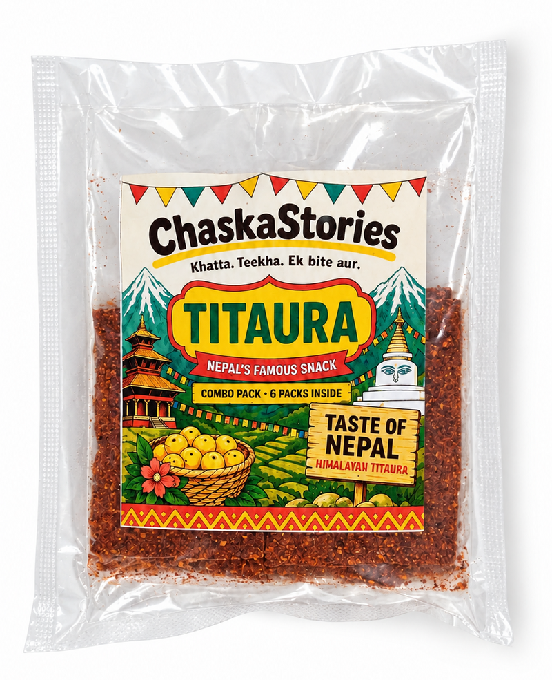 Titaura Nepali Combo Pack of 6 | Piro Masala , Chatpata & Sweety & Salty Titora